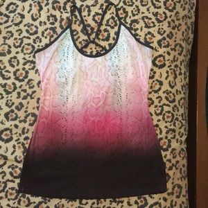 Venus pink ombré snake tank top